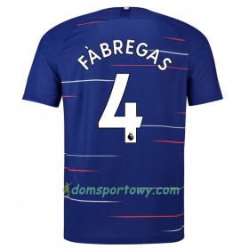 Koszulka Chelsea Fabregas 4 Domowe Koszulki Piłkarskie 2018-2019 Krótki Rękaw